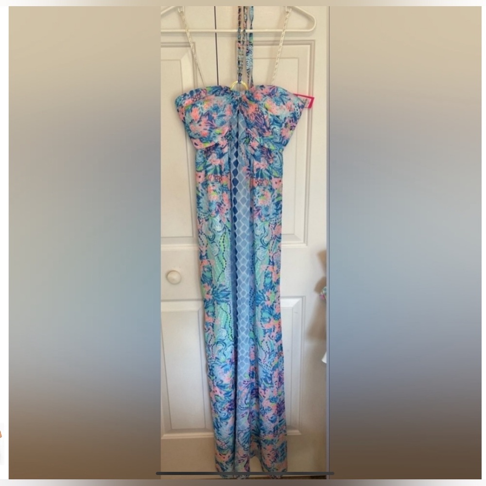 Lilly Pulitzer Hidden Treasure Viv Halter Maxi Dress NWT - Picture 6 of 7